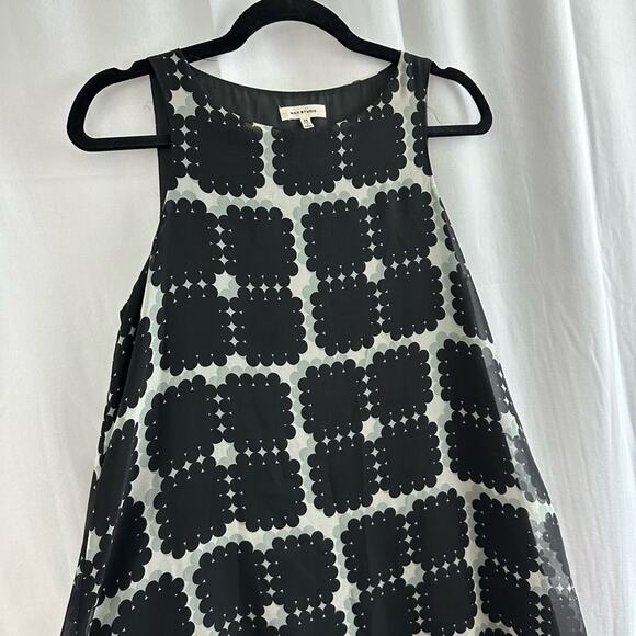 Max Studio A-Line Trapeze Dot Chiffon Dress in Black/White Womens Size XS - Picture 2 of 7
